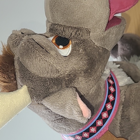 Disney Frozen Sven Gray and Pink Stuffed Reindeer with Antlers - Picture 5 of 6